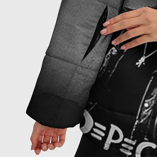 Женская зимняя куртка Depeche Mode: mono / 3D-Красный – фото 5