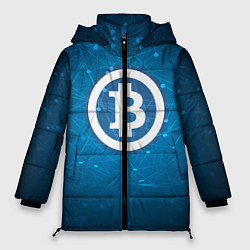 Куртка зимняя женская Bitcoin Blue, цвет: 3D-светло-серый