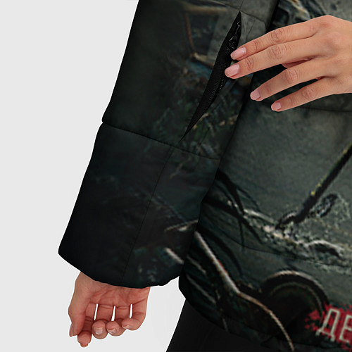 Женская зимняя куртка ГРОТ: дети-маугли / 3D-Черный – фото 5