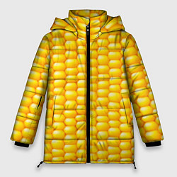 Куртка зимняя женская Сладкая вареная кукуруза, цвет: 3D-черный