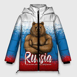 Куртка зимняя женская Russian Bear, цвет: 3D-красный