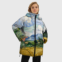 Куртка зимняя женская Ван Гог Картина, цвет: 3D-светло-серый — фото 2