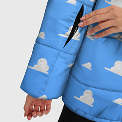 Куртка зимняя женская Летние облака, цвет: 3D-черный — фото 2