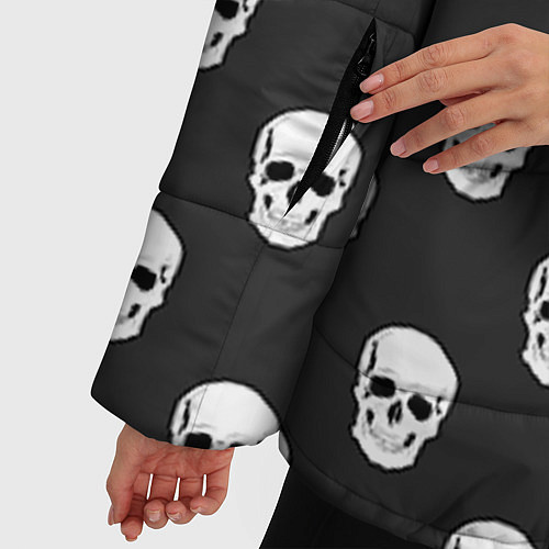 Женская зимняя куртка BFMV: Skulls / 3D-Черный – фото 5