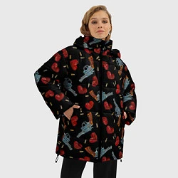 Куртка зимняя женская Револьверы и Розы, цвет: 3D-черный — фото 2