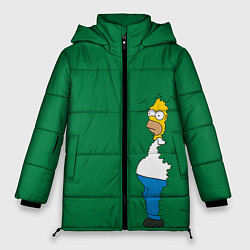 Куртка зимняя женская Гомер в кустах, цвет: 3D-черный