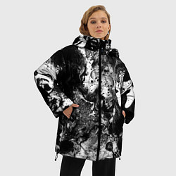 Куртка зимняя женская Чёрная краска, цвет: 3D-черный — фото 2
