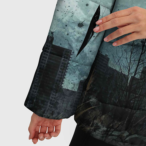 Женская зимняя куртка STALKER: Pripyat / 3D-Черный – фото 5