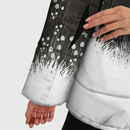 Женская зимняя куртка Ночная полянка / 3D-Черный – фото 5