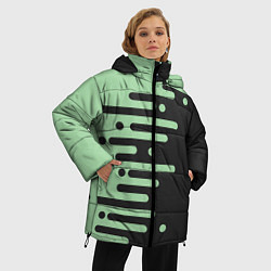 Куртка зимняя женская Геометрический Инь Янь, цвет: 3D-черный — фото 2