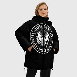 Куртка зимняя женская The Ramones, цвет: 3D-черный — фото 2