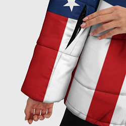 Куртка зимняя женская Флаг США, цвет: 3D-черный — фото 2