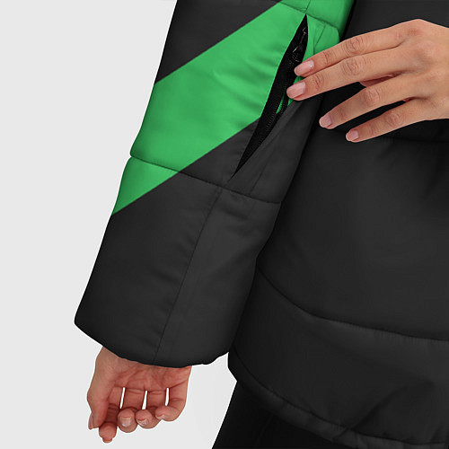 Женская зимняя куртка Диагонали / 3D-Черный – фото 5