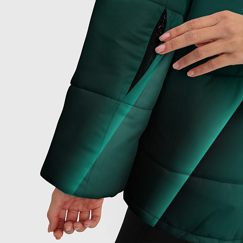 Женская зимняя куртка Emerald lines / 3D-Черный – фото 5