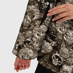 Куртка зимняя женская Зомби котики, цвет: 3D-красный — фото 2