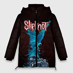 Куртка зимняя женская Орел группа Slipknot, цвет: 3D-красный