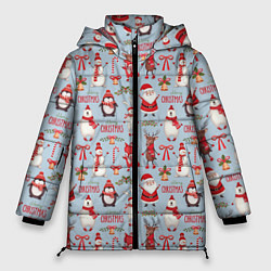 Куртка зимняя женская Рождественская Милота, цвет: 3D-черный
