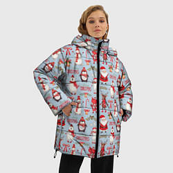 Куртка зимняя женская Рождественская Милота, цвет: 3D-черный — фото 2