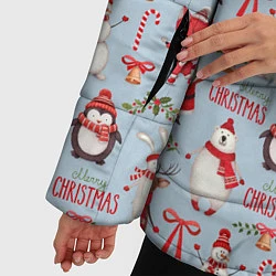 Куртка зимняя женская Рождественская Милота, цвет: 3D-светло-серый — фото 2