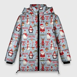 Куртка зимняя женская Рождественская Милота, цвет: 3D-светло-серый