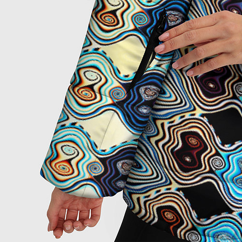Женская зимняя куртка Psychedelic mosaica / 3D-Черный – фото 5