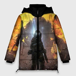 Куртка зимняя женская Titanfall: Robots War, цвет: 3D-черный