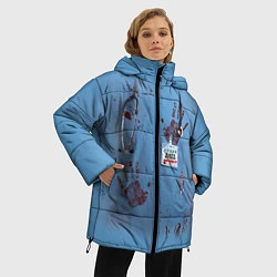 Куртка зимняя женская Костюм врача кровь, цвет: 3D-черный — фото 2
