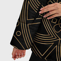 Куртка зимняя женская Золотая мандала, цвет: 3D-черный — фото 2
