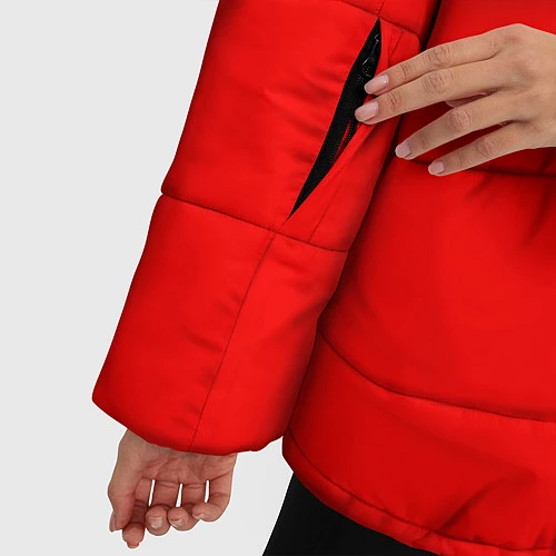 Женская зимняя куртка АлисА: Черный & Красный / 3D-Черный – фото 5