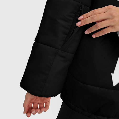 Женская зимняя куртка HU: Black & White / 3D-Черный – фото 5