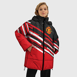 Куртка зимняя женская Man UTD FC: Sport Line 2018, цвет: 3D-черный — фото 2