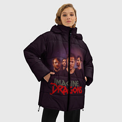 Куртка зимняя женская Группа Imagine Dragons, цвет: 3D-черный — фото 2