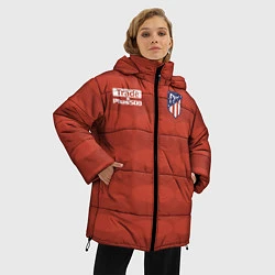 Куртка зимняя женская Atletico Madrid: Red Ellipse, цвет: 3D-светло-серый — фото 2