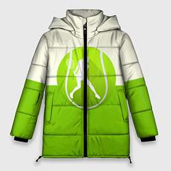 Куртка зимняя женская Символ теннисиста, цвет: 3D-черный