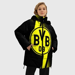Куртка зимняя женская FC Borussia Dortmund: Storm, цвет: 3D-светло-серый — фото 2