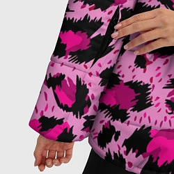 Куртка зимняя женская Розовый леопард, цвет: 3D-черный — фото 2