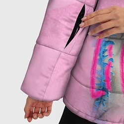Куртка зимняя женская Lil Peep: Pink Style, цвет: 3D-светло-серый — фото 2