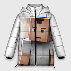 Женская зимняя куртка Minecraft: White Creeper