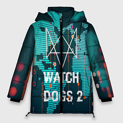 Куртка зимняя женская Watch Dogs 2: Network Hack, цвет: 3D-светло-серый
