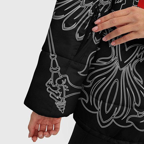 Женская зимняя куртка ФСБ: герб РФ / 3D-Черный – фото 5