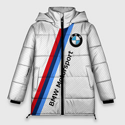 Куртка зимняя женская BMW Motorsport: White Carbon, цвет: 3D-красный