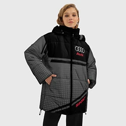 Куртка зимняя женская Audi: Crey & Black, цвет: 3D-черный — фото 2