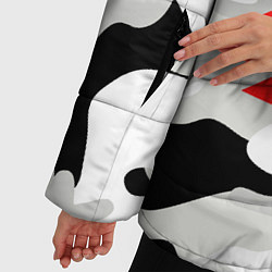 Куртка зимняя женская Off-White: Grey Red Lines, цвет: 3D-черный — фото 2