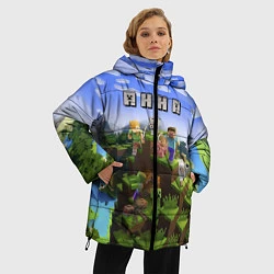 Куртка зимняя женская Майнкрафт: Анна, цвет: 3D-черный — фото 2