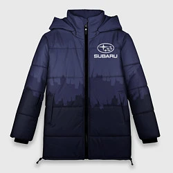 Куртка зимняя женская Subaru: Night City, цвет: 3D-черный