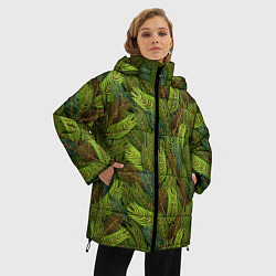 Куртка зимняя женская Ветви ели, цвет: 3D-черный — фото 2