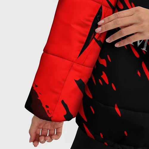 Женская зимняя куртка Mercedes-Benz: Red Anger / 3D-Черный – фото 5