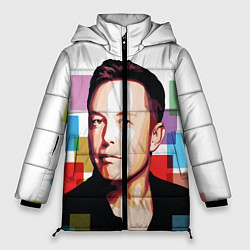 Куртка зимняя женская Илон Маск, цвет: 3D-черный