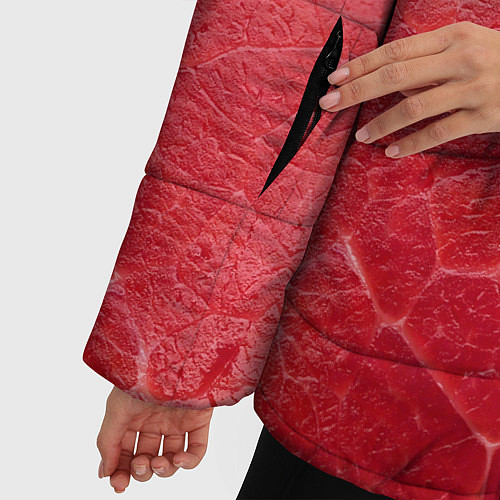 Женская зимняя куртка Мясо 100% / 3D-Черный – фото 5