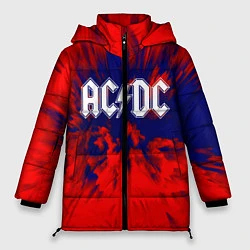 Куртка зимняя женская AC/DC: Red & Blue, цвет: 3D-черный